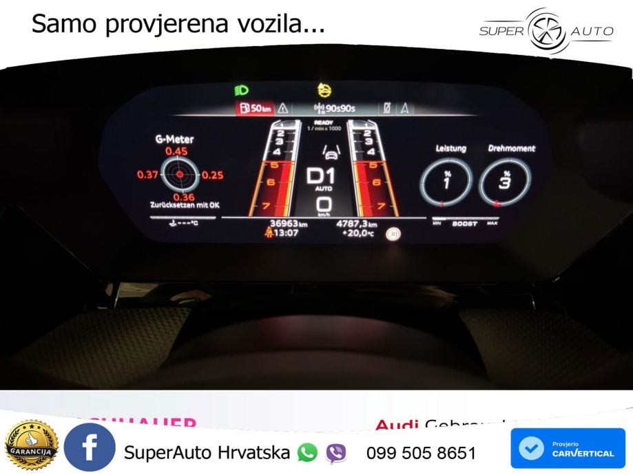 Audi RS3 Sportback 2.5 TFSI (400 KS) quattro S tronic LED+GR SJED+ACC, fotografija 9