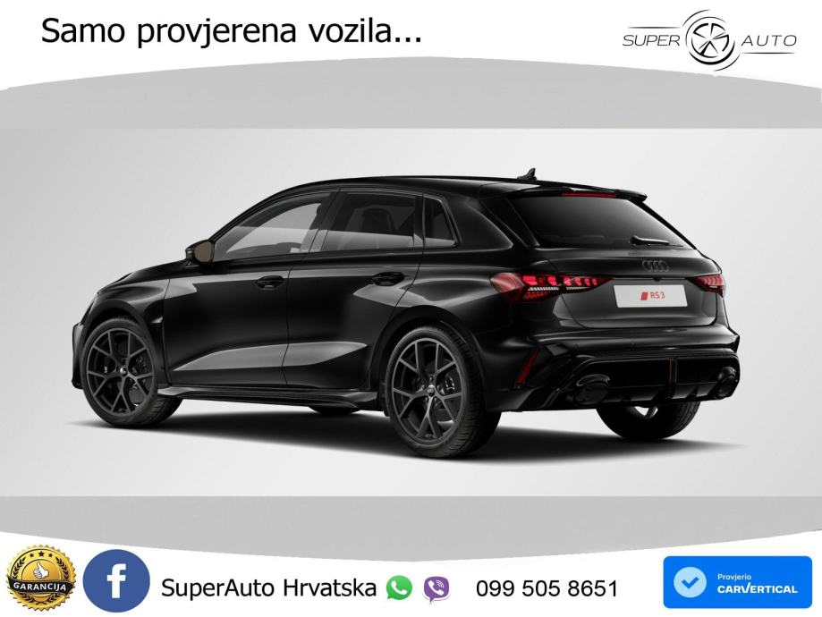 Audi RS3 Sportback 2.5 TFSI (400 KS) quattro S tronic LED+GR SJED+ACC, fotografija 4