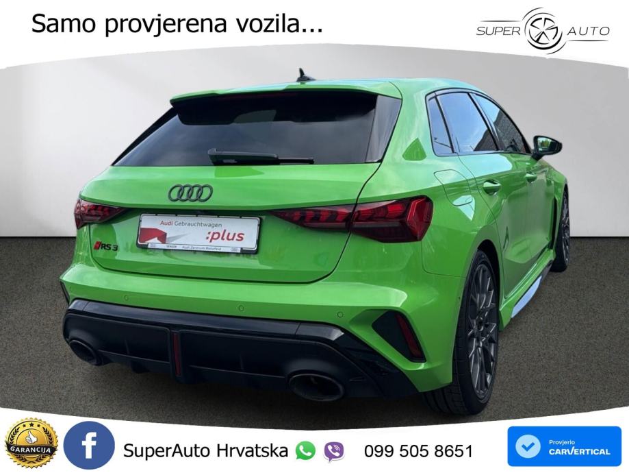 Audi RS3 Sportback 2.5 TFSI (400 KS) quattro S tronic LED+GR SJED+ACC, pogled izvana - slika 3