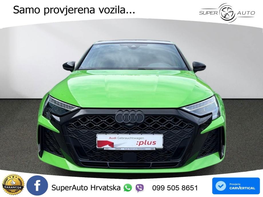 Audi RS3 Sportback 2.5 TFSI (400 KS) quattro S tronic LED+GR SJED+ACC, pogled izvana - slika 4
