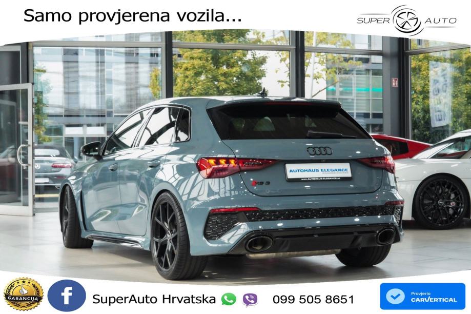 Audi RS3 Sportback 2.5 TFSI (400 KS) quattro S tronic LED+GR SJED+ACC, fotografija 3