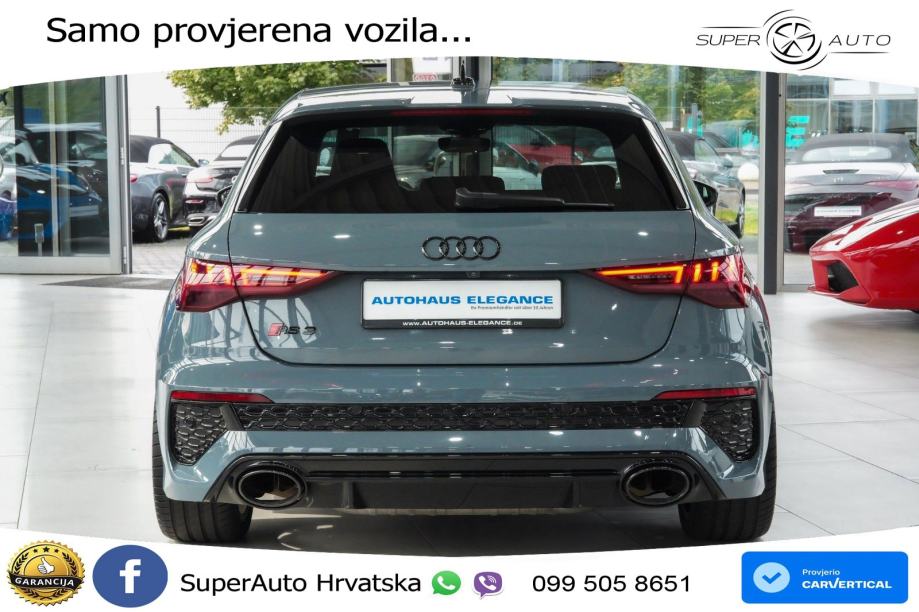 Audi RS3 Sportback 2.5 TFSI (400 KS) quattro S tronic LED+GR SJED+ACC, fotografija 5