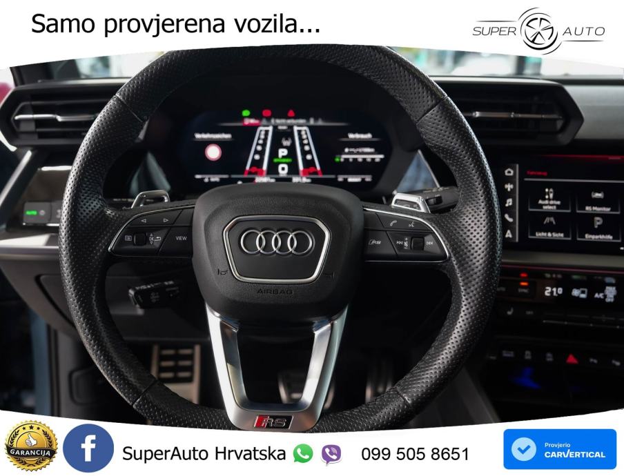 Audi RS3 Sportback 2.5 TFSI (400 KS) quattro S tronic LED+GR SJED+ACC, fotografija 19