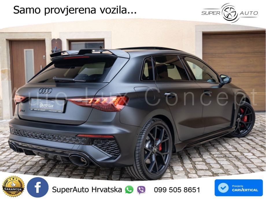 Audi RS3 Sportback 2.5 TFSI (400 KS) quattro S tronic LED+GR SJED+ACC, fotografija 3