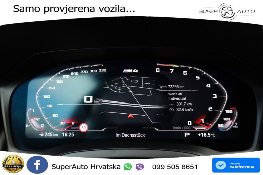 BMW M4 Competition 3.0 (510 KS) Steptronic, fotografija 13