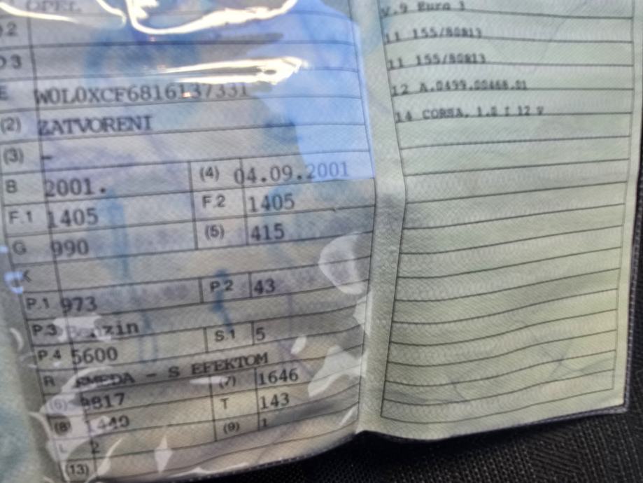 Corsa 1,0 i 12V Servo Volan,Muzika 5 vrata Serv.Knjizica Kredit-Zamj, fotografija 12