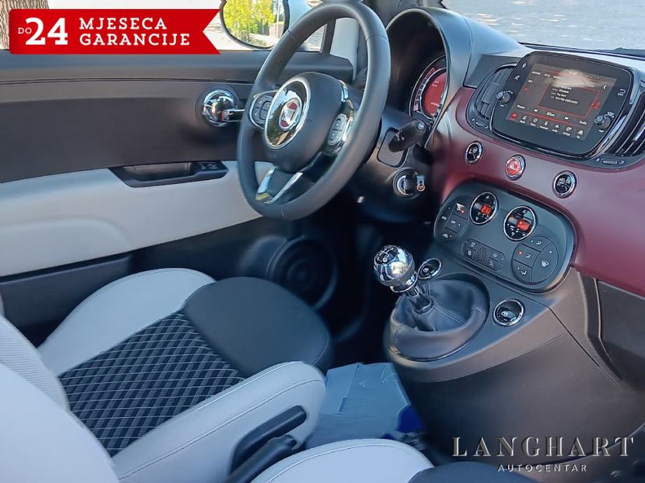 Fiat 500 1,2 8V, Dolcevita, Panorama-krov,Reg.do 09/2027, fotografija 9