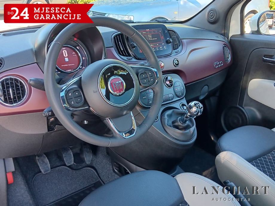 Fiat 500 1,2 8V, Dolcevita, Panorama-krov,Reg.do 09/2027, fotografija 15