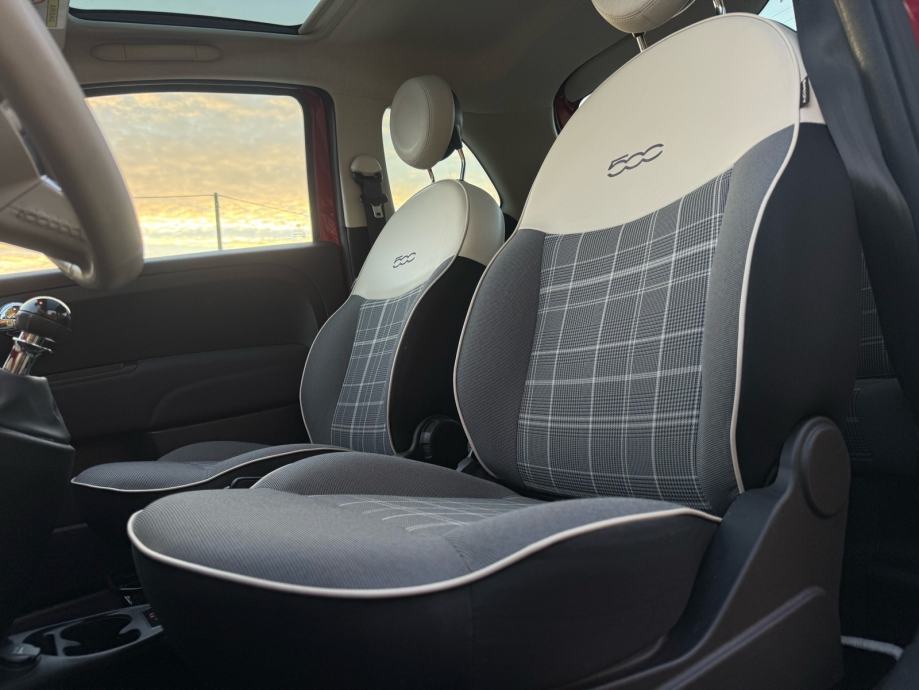 FIAT 500 1.2 8V-V+M SERVIS-LED-PANO-CARPLAY-NEMA 5%, fotografija 12
