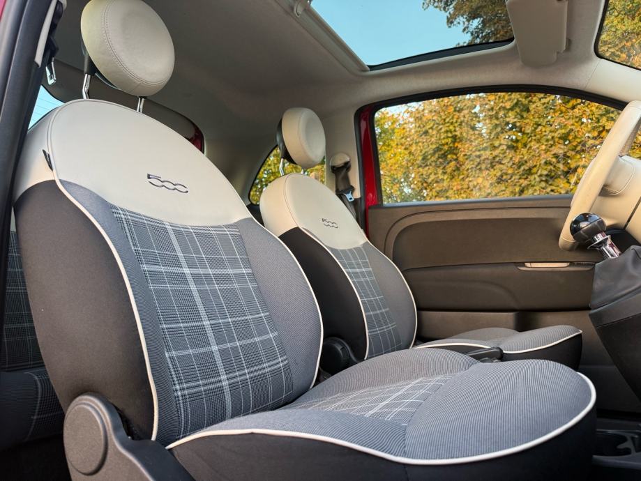FIAT 500 1.2 8V-V+M SERVIS-LED-PANO-CARPLAY-NEMA 5%, fotografija 14