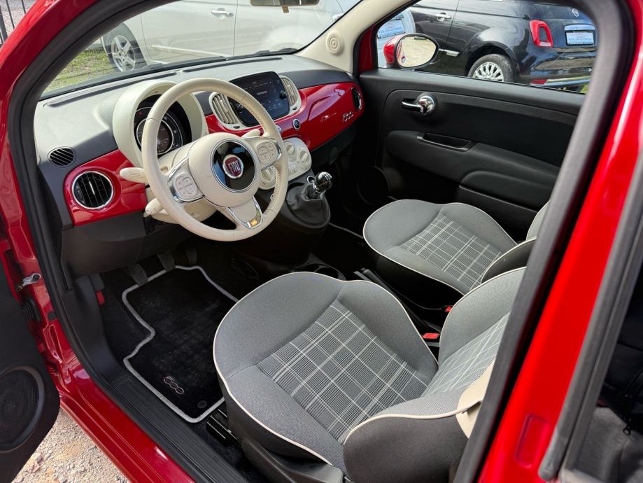 FIAT 500 1.2 8V-V+M SERVIS-LED-PANO-CARPLAY-NEMA 5%, fotografija 11