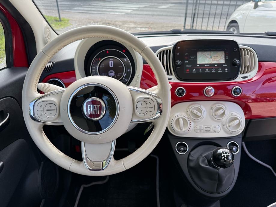 FIAT 500 1.2 8V-V+M SERVIS-LED-PANO-CARPLAY-NEMA 5%, fotografija 17