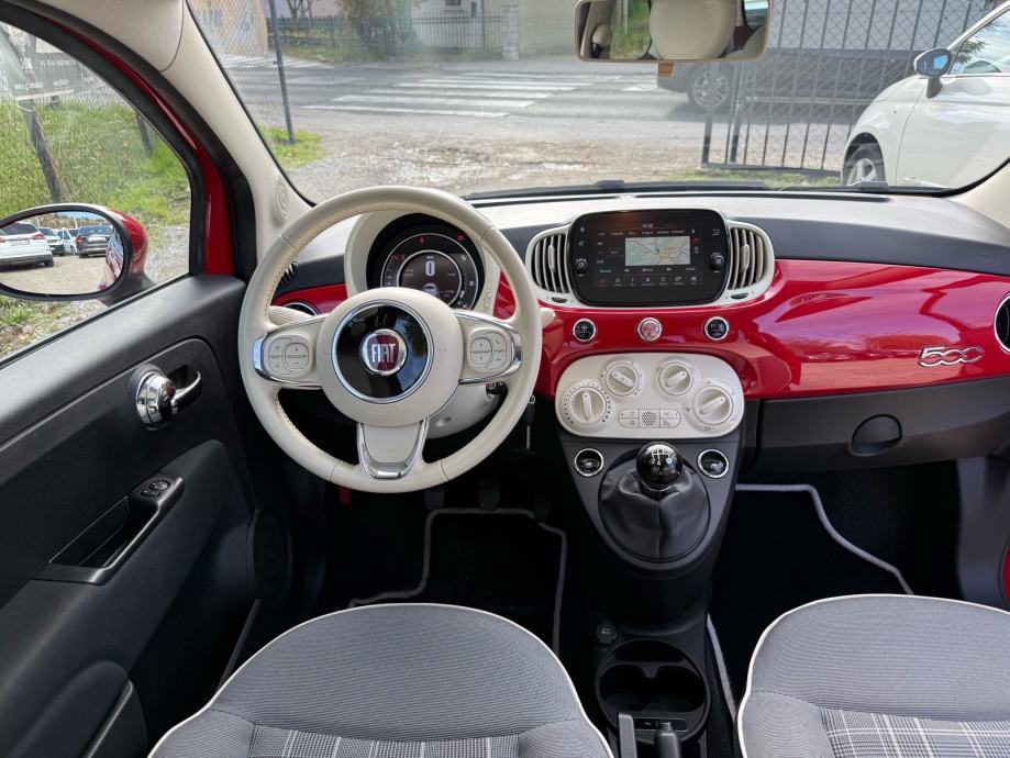 FIAT 500 1.2 8V-V+M SERVIS-LED-PANO-CARPLAY-NEMA 5%, fotografija 16