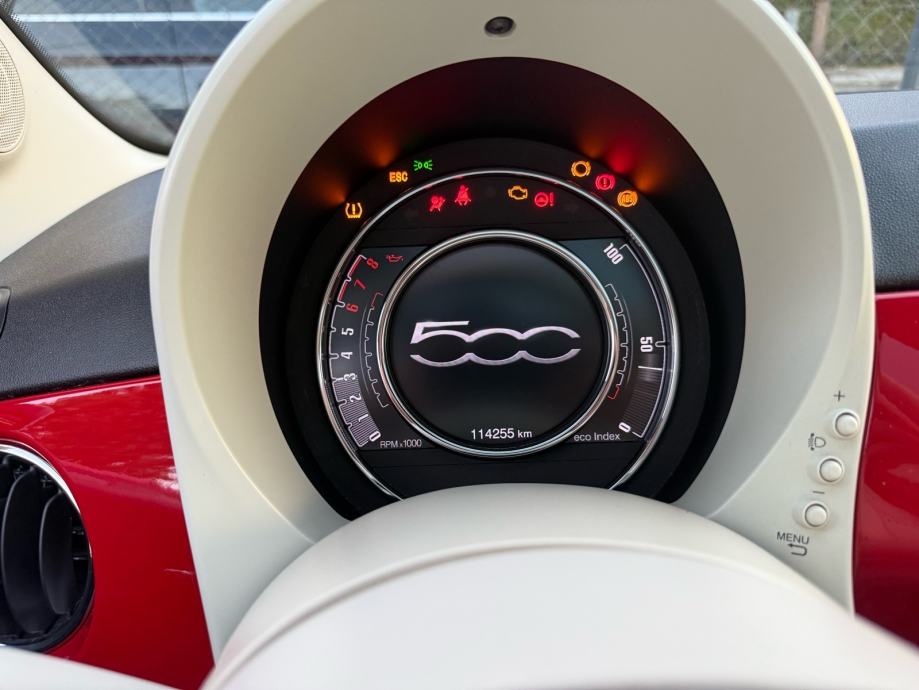 FIAT 500 1.2 8V-V+M SERVIS-LED-PANO-CARPLAY-NEMA 5%, fotografija 20