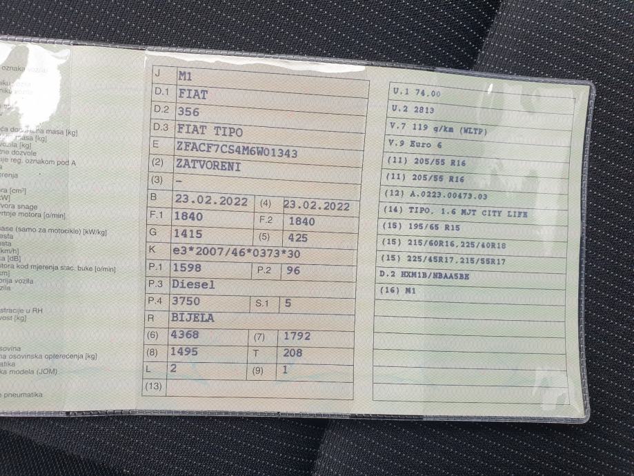 Fiat Tipo 1,6 Multijet,servisna,Hr.auto, fotografija 10
