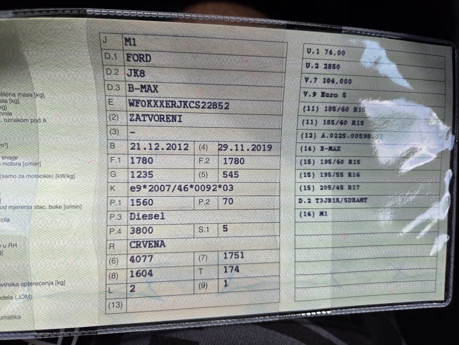 Ford B-Max 1,5 X, fotografija 19