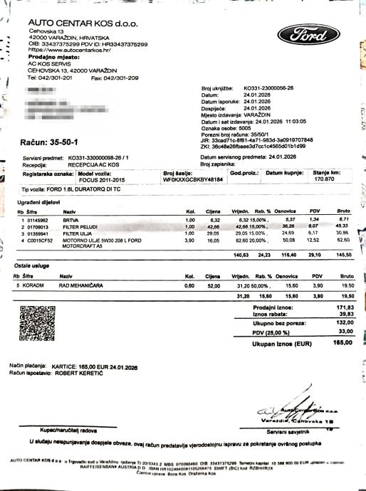 Ford Focus 1,6 - 180.000 km, fotografija 5
