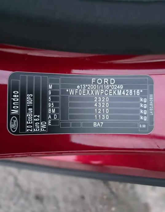 Ford Mondeo ST line 2,0 automatik 8 brzina, fotografija 12