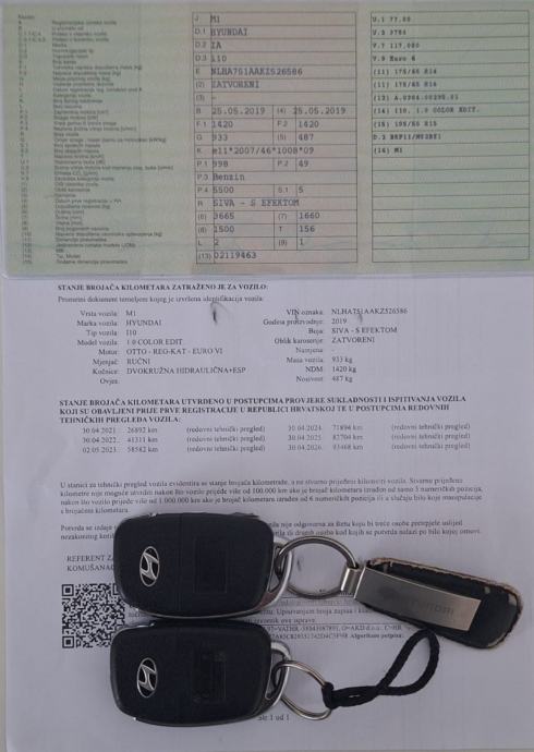 Hyundai i10 1.0 HR VOZILO reg. 05/27 JAMSTVO 12 mj., fotografija 20