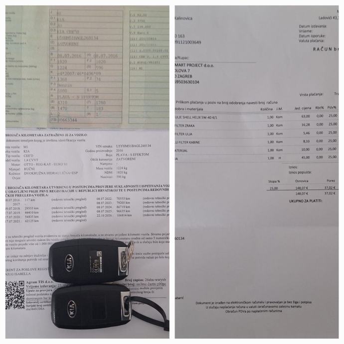Kia Ceed 1.4 benzin 107.000 km HR VOZILO SERVISNA reg 10/27, fotografija 20