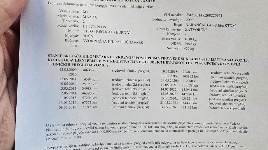 Mazda 2 1,3 i CE Pro Klima, Abs, Daljinsko, El podizači, Reg.do 6/2027, fotografija 20