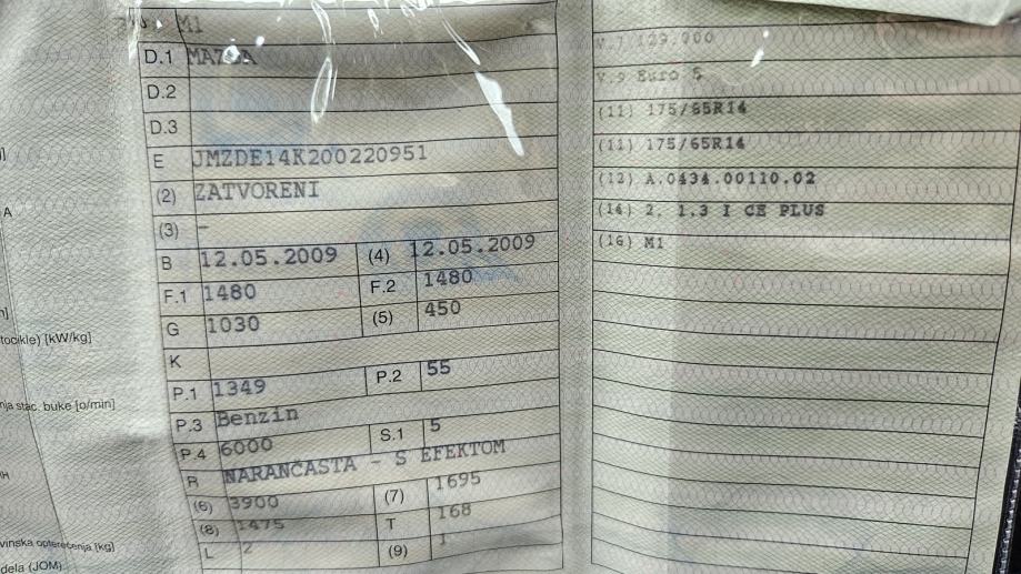 Mazda 2 1,3 i CE Pro Klima, Abs, Daljinsko, El podizači, Reg.do 6/2027, fotografija 19