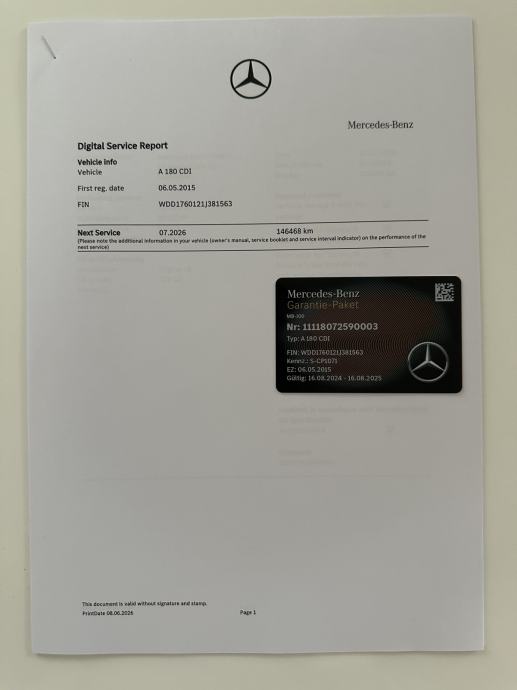 Mercedes A180 CDI, svi servisi u Mercedesu, reg. 5/2027, fotografija 17