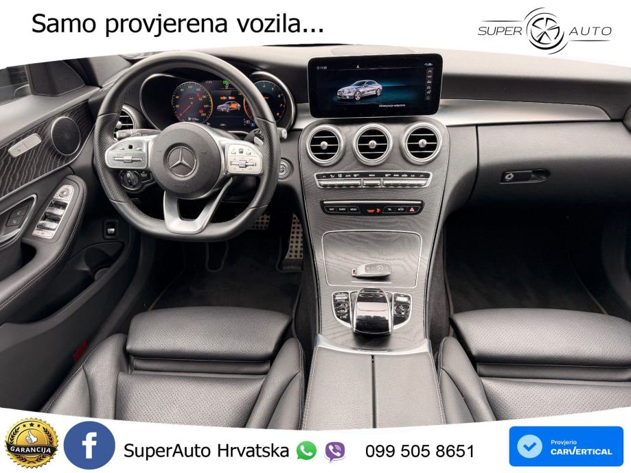 Mercedes-Benz C200 AMG line LED+GR SJED+ACC, fotografija 12