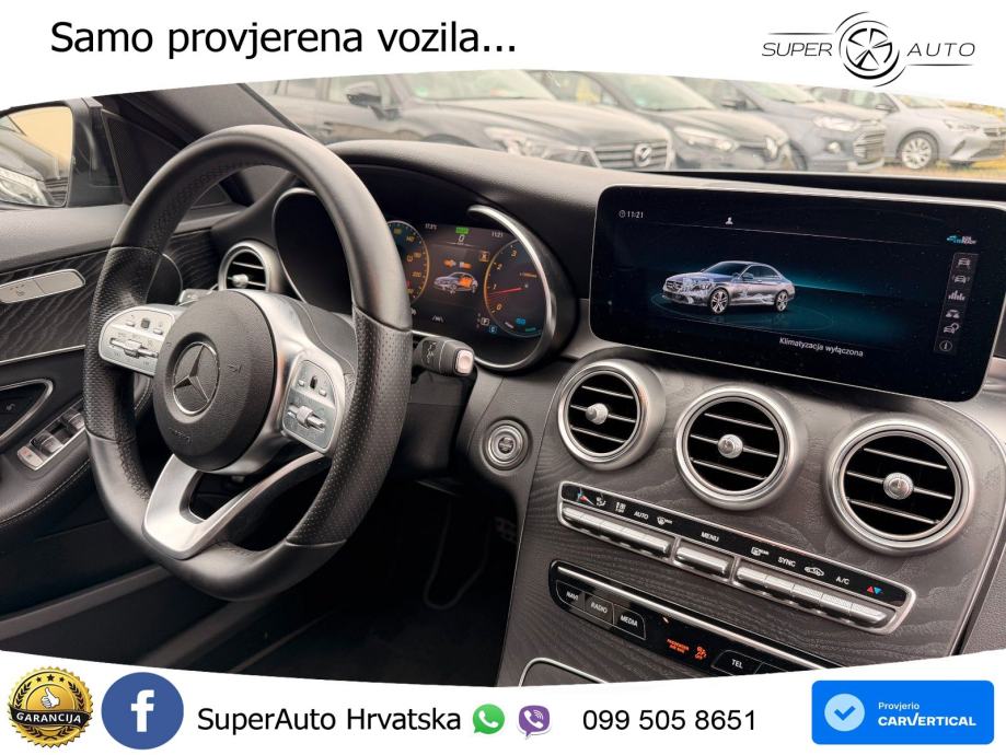 Mercedes-Benz C200 AMG line LED+GR SJED+ACC, fotografija 17