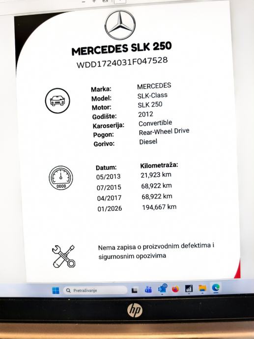 Mercedes-Benz SLK diesel cabrio-roadster 250 CDI automatik, fotografija 18