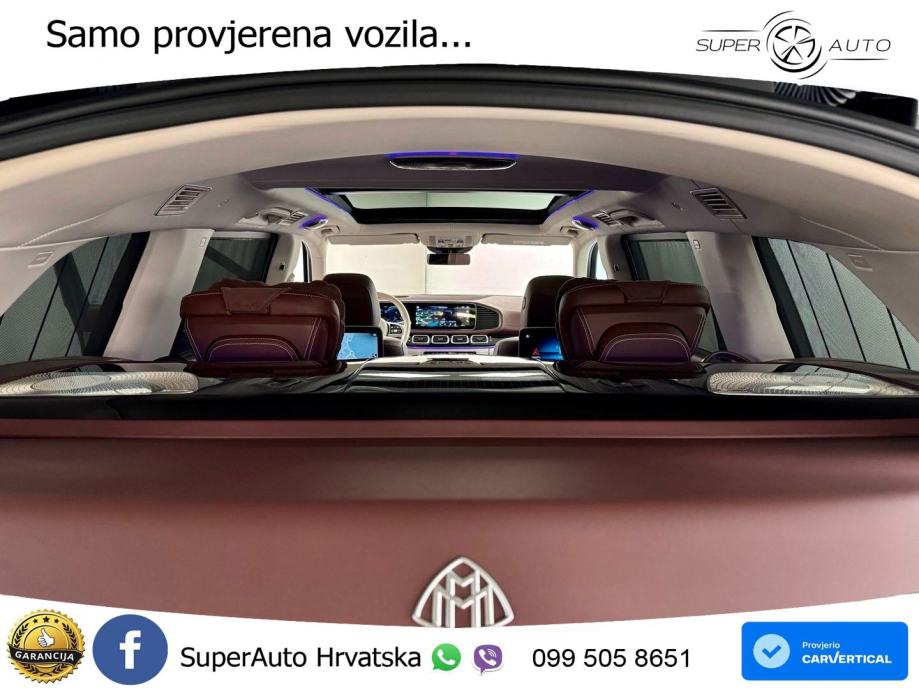 Mercedes Maybach GLS 600 V8 (557 KS) EQ Boost 4MATIC 9G-TRONIC LED+GR, fotografija 17