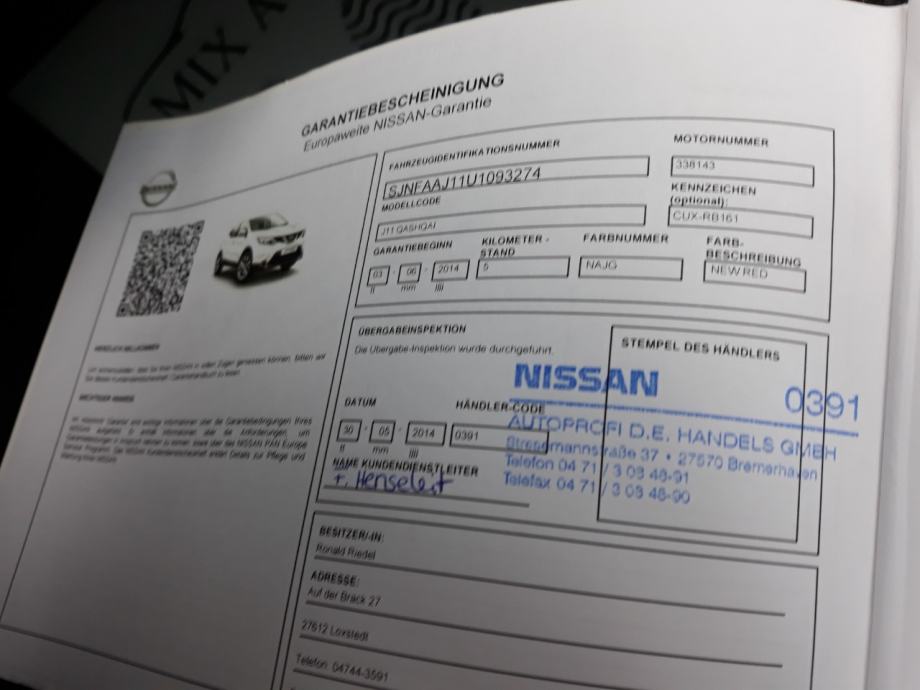 Nissan Qashqai 1,5 dCi 89000 TKM NAVI KAMERA PRVI VLASNIK