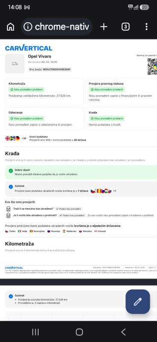 Opel Vivaro L2H1 1,6 CDTI Kupljen novi u HR 50.000km Dupla klima, fotografija 13
