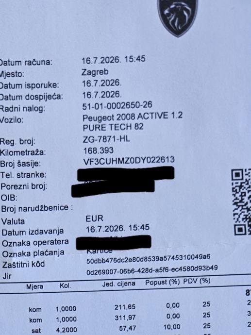 Peugeot 2008 1.2 VTi (2013.) – NOVO KVAČILO I REMEN (Pročitati opis, H, fotografija 19