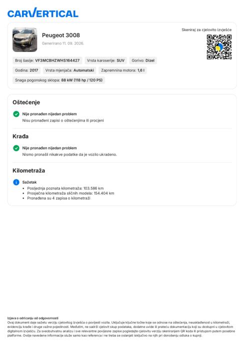 Peugeot 3008 1,6 BlueHDI 120 KS, AUTOMATIK, HR NAVI, REG 3/2027, fotografija 2