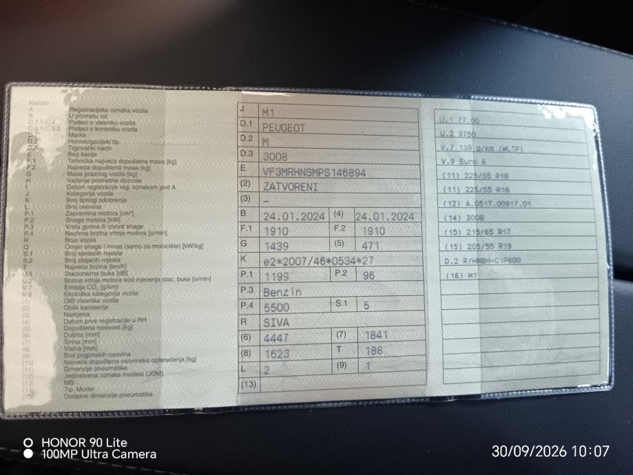 Peugeot 3008,2024g,27tkm,reg.01/27,tvornicko jamstvo, cijena 25000e, fotografija 11