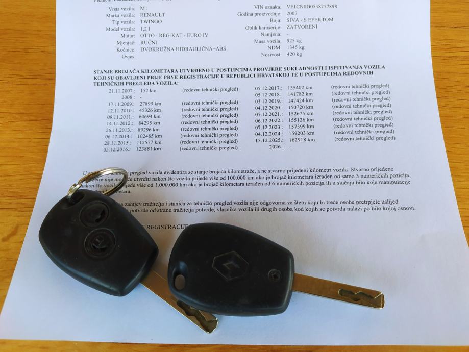 Renault TWINGO 1,2 8V KLIMA,SAMO 160 TKM.IMA POTVRDA,NEMA RUZINE, fotografija 2