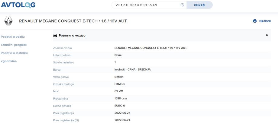 Renault Megane Conquest 1,6 145 RS LINE SAMO 46000 KM KAO NOV!!!!, fotografija 20