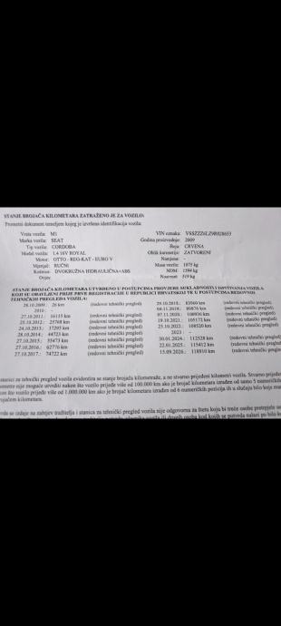 Seat Cordoba 1,4 16V, REG. 15.9.2027.,1.vlasnik,119.000km,servisiran, fotografija 8