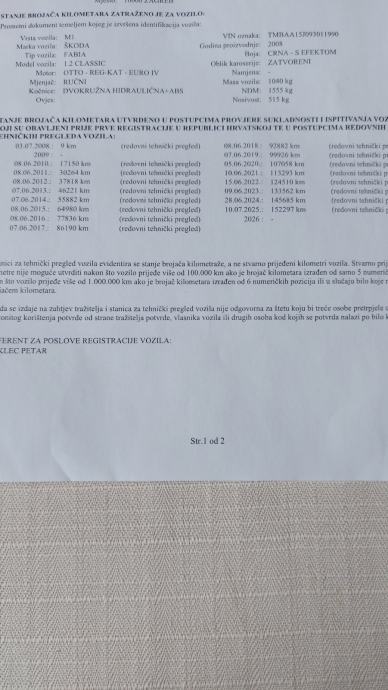 Škoda Fabia 1,2 benzin. Nije uvoz. Ispis kilometara STP. Reg do 9 2027, fotografija 7