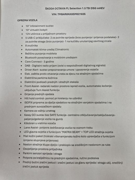 Škoda Octavia 1,5 TSI DSG mHEV, fotografija 17