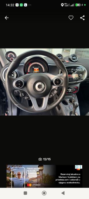 Smart 453 0.9 90ks AUTOMATIK 11/2016g PASSION, fotografija 3