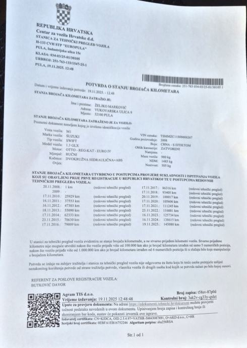 Suzuki Swift 1,3 GLX Vidljiva vanjska oštećenja, motor suh, fotografija 19