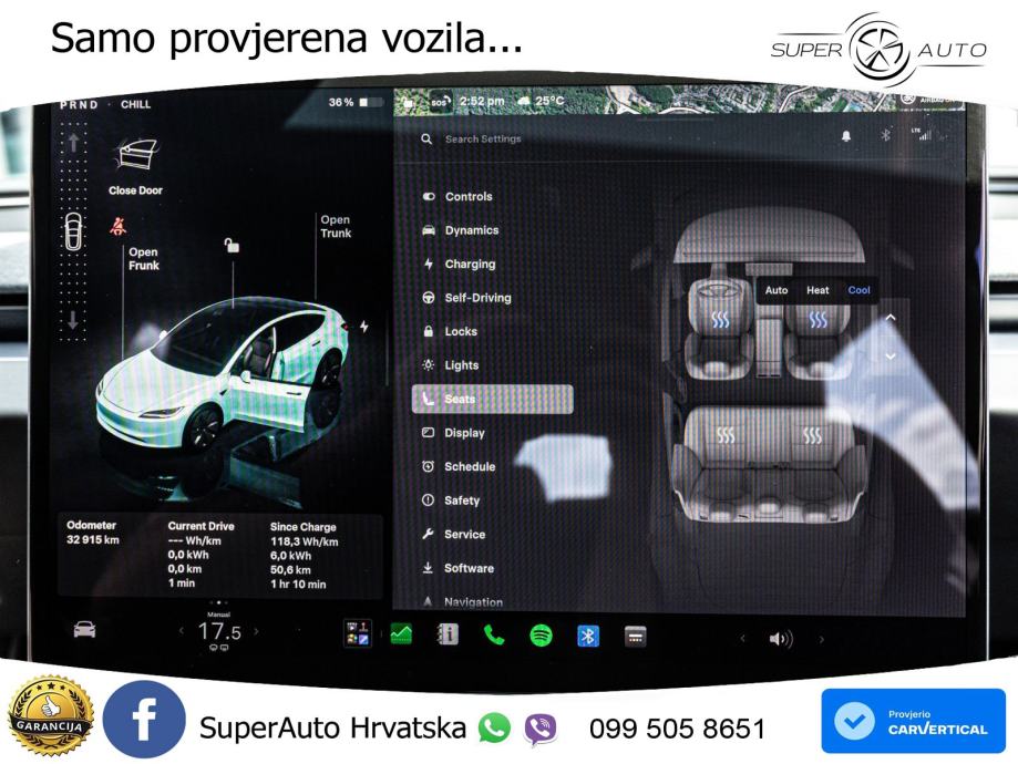 Tesla Model 3 Highland Premium 283 KS, PANO+360+ACC+GR SJED+VIRT+LANE, fotografija 17