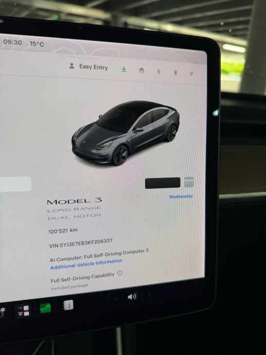 Tesla Model 3 LR AWD (2019) – FSD, Premium, garancija do 2027, fotografija 15