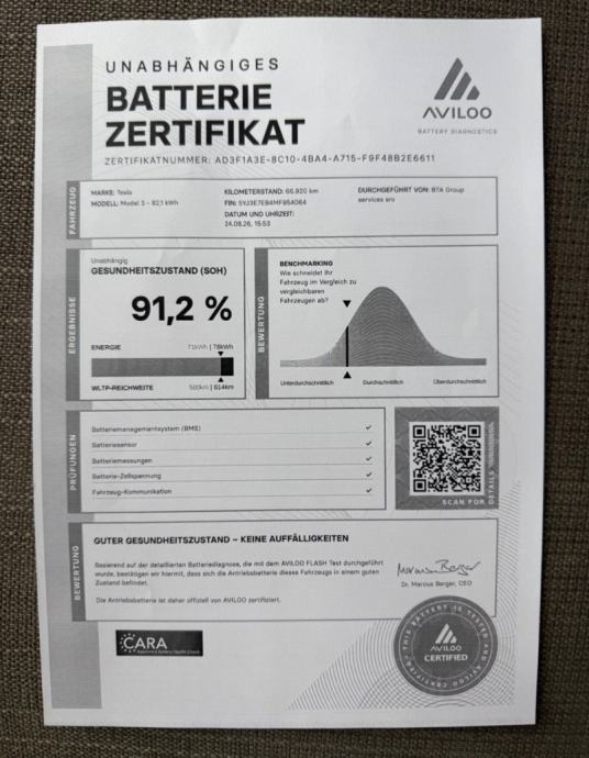 Tesla Model 3 LONG RANGE - MAT FOLIJA, 91,2% SOH, fotografija 12