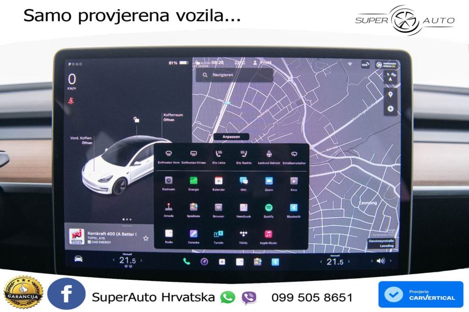 Tesla Model 3 Standard Plus 306 KS, ACC+KAM+GR SJED+PANO+NAVI, fotografija 17