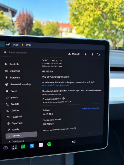 Tesla Model Y Long Range AWD / bijela koža / HW3 / 113.000 km, fotografija 7