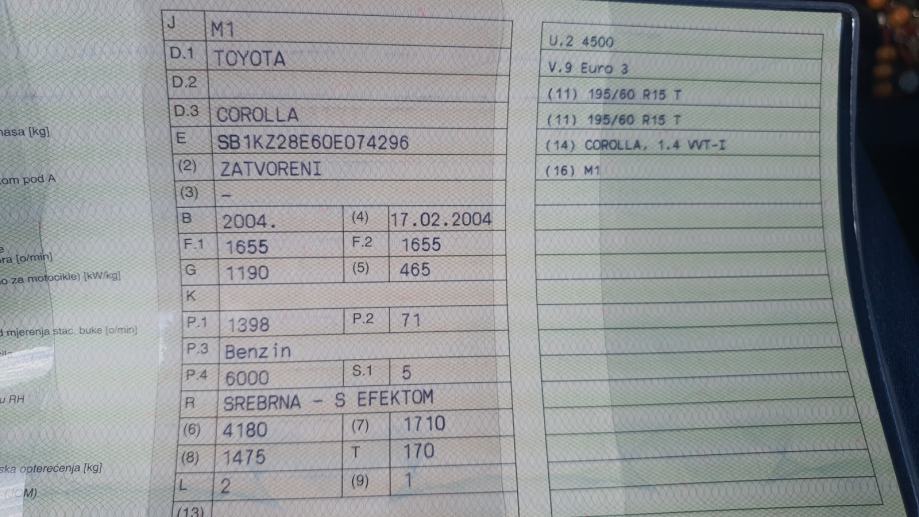 Toyota Corolla, 31.000km, 1.vlasnik, 1.4i automatik, fotografija 19