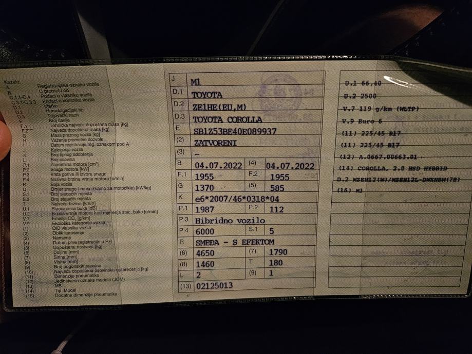Toyota Corolla SW 2,0 VVT-i hybrid automatic CVT, fotografija 20